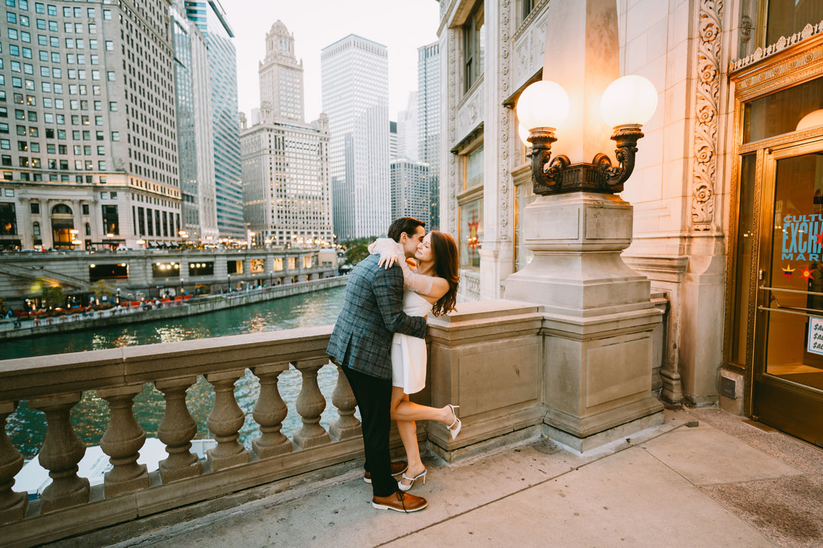 wrigley building engagement motion blur photography