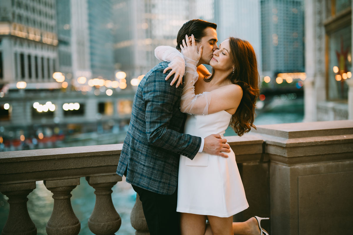 wrigley building engagement motion blur photography