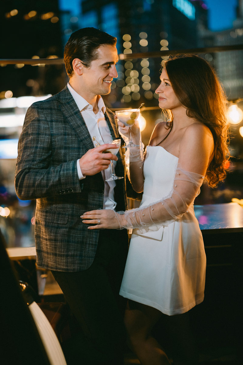 wrigley building engagement light and bright classic photography