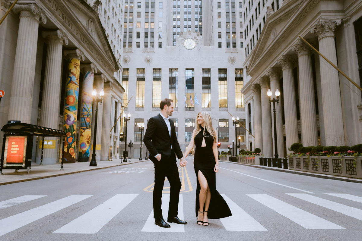 True Color Chicago Board of Trade Engagement Photography