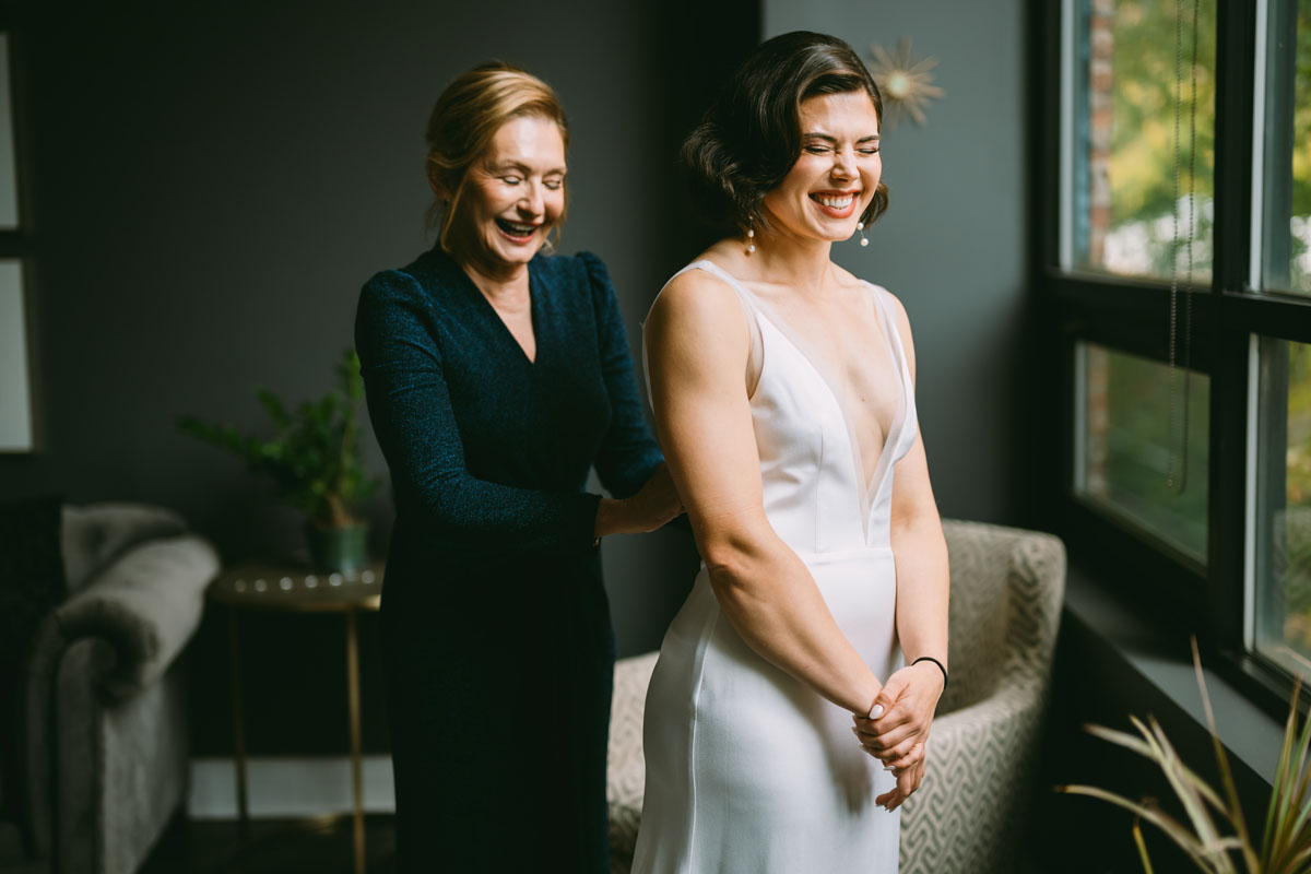 light and bright mae district fall wedding bride and mom