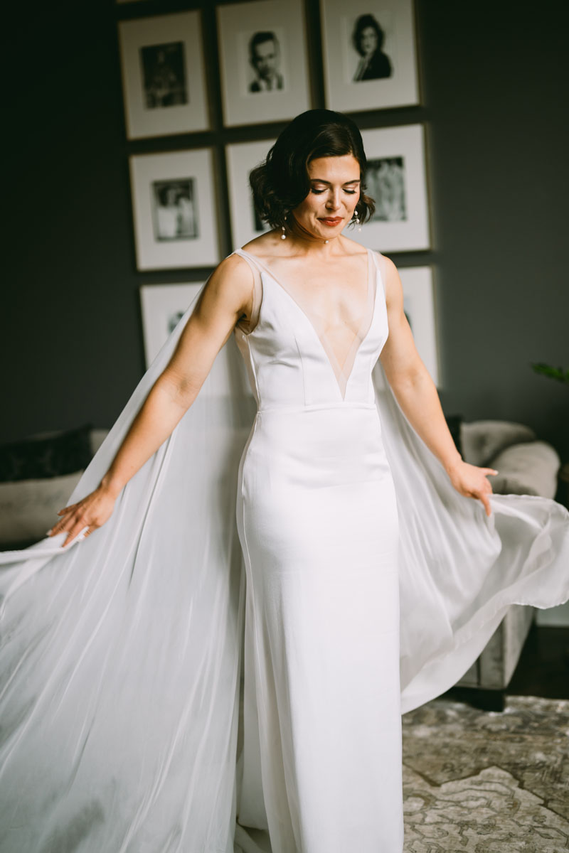 light and bright mae district fall wedding bride portrait