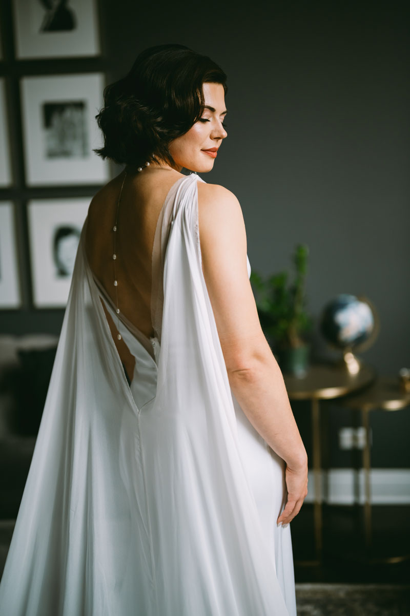 light and bright mae district fall wedding bride portrait