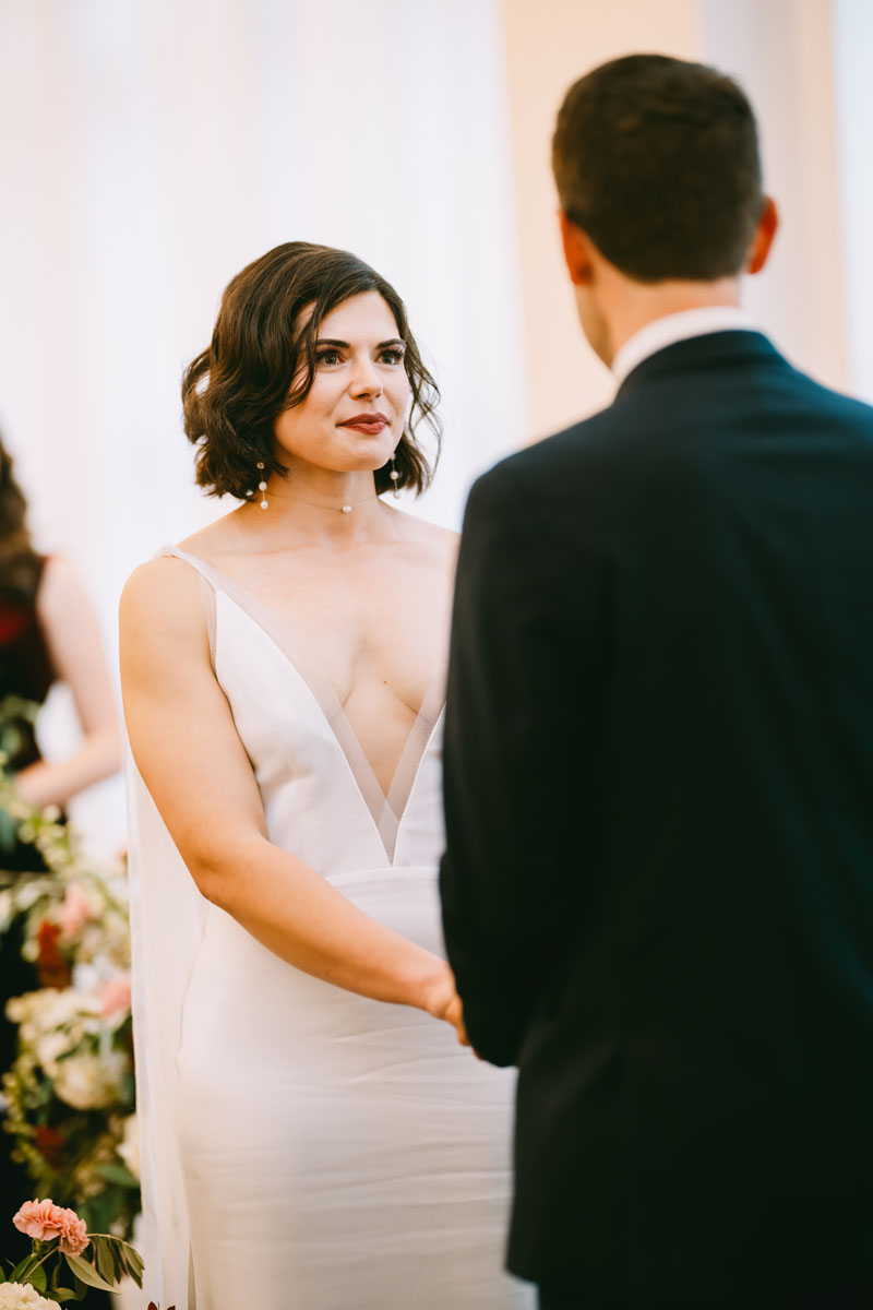 light and bright fall mae district wedding ceremony