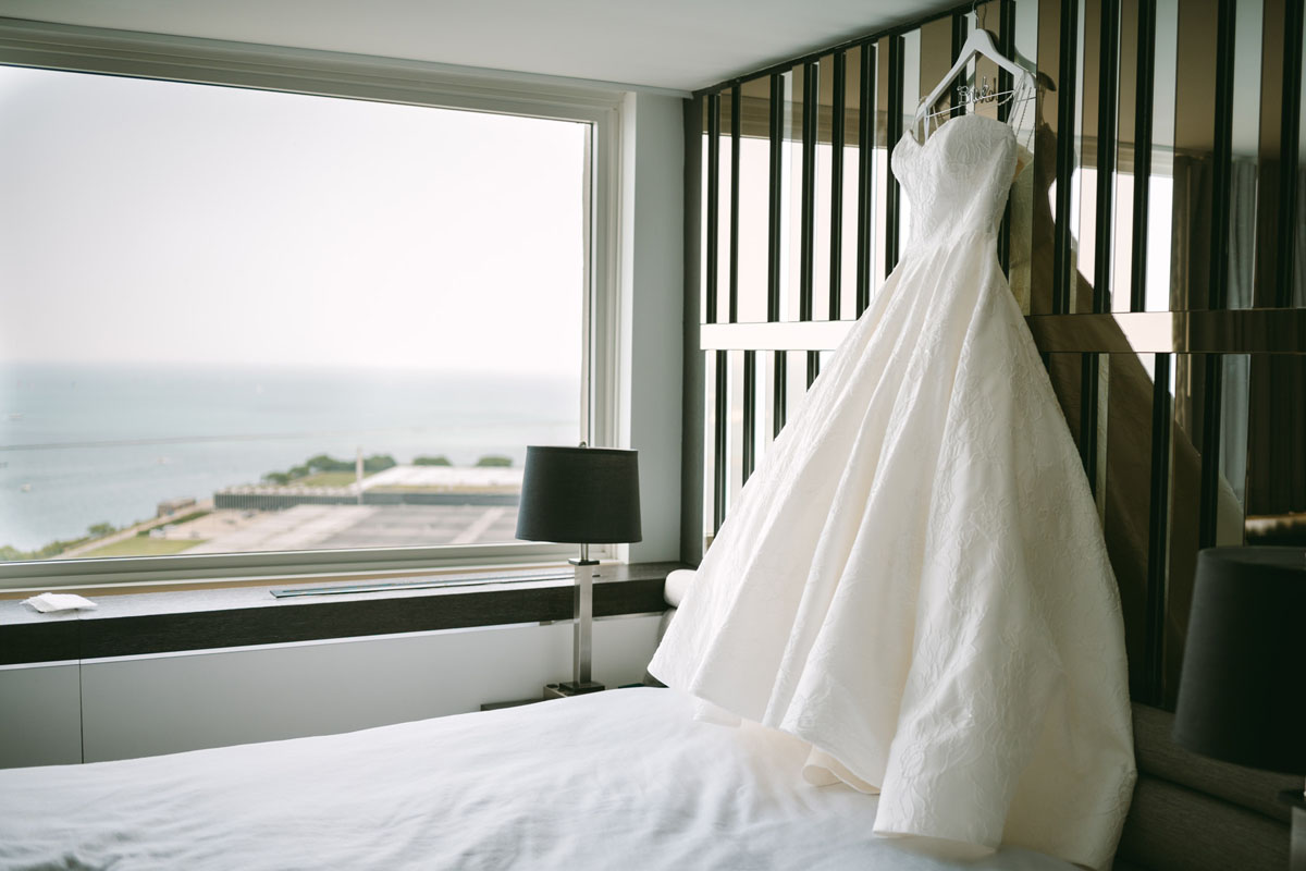 W Hotel Lakeshore wedding bride getting ready documentary photography