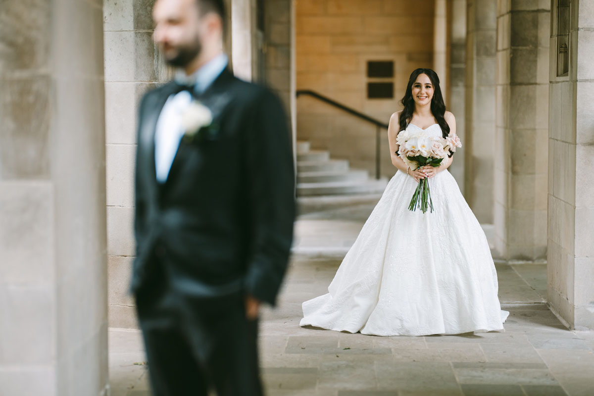 4th presbyterian church wedding bride and groom first look timeless wedding photography