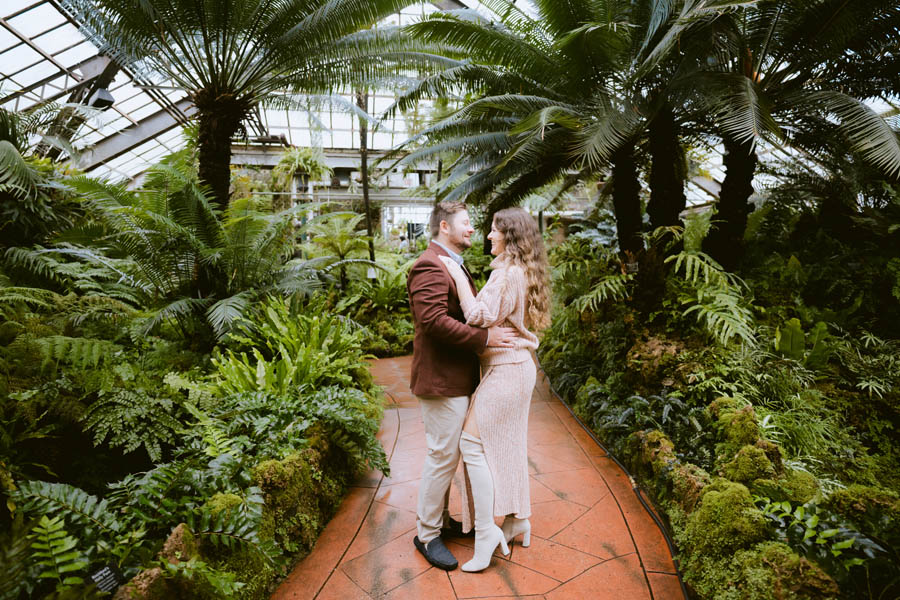 True Color Lincoln Park Conservatory Engagement Photography