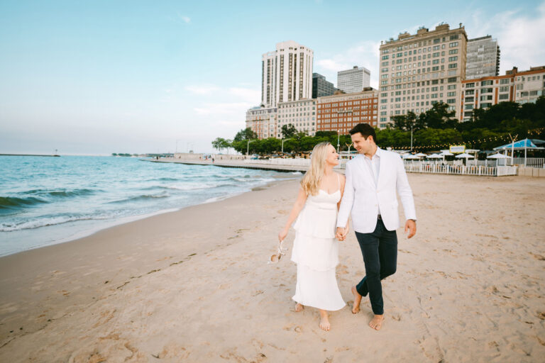 Summer Oak Street Beach Engagement // Jessy & Kyle