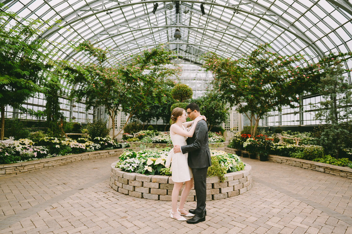 garfield park conservatory engagement light and bright true color photographer