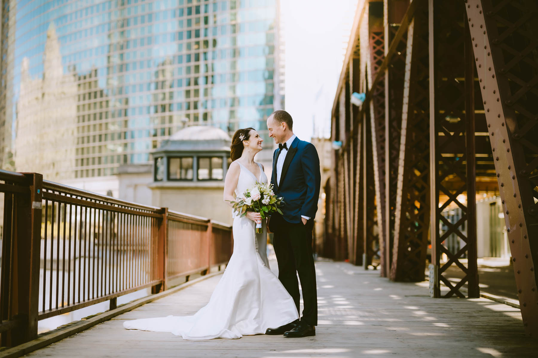 Chicago riverwalk wedding true color documentary photographer