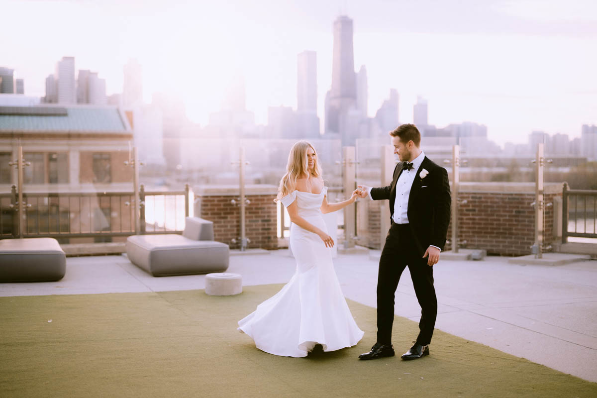 Navy Pier Offshore Rooftop Wedding Photos