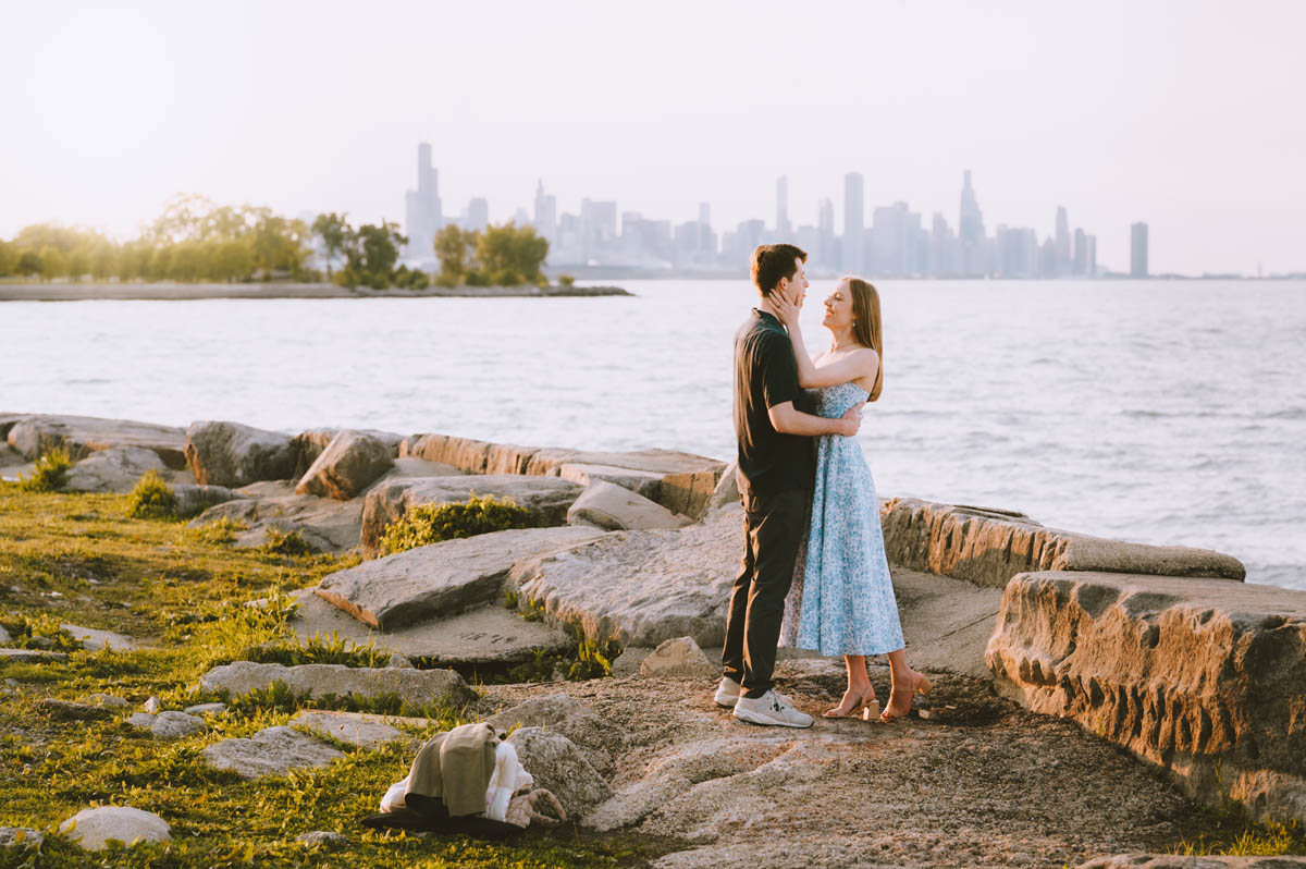 Promontory Point engagement photos