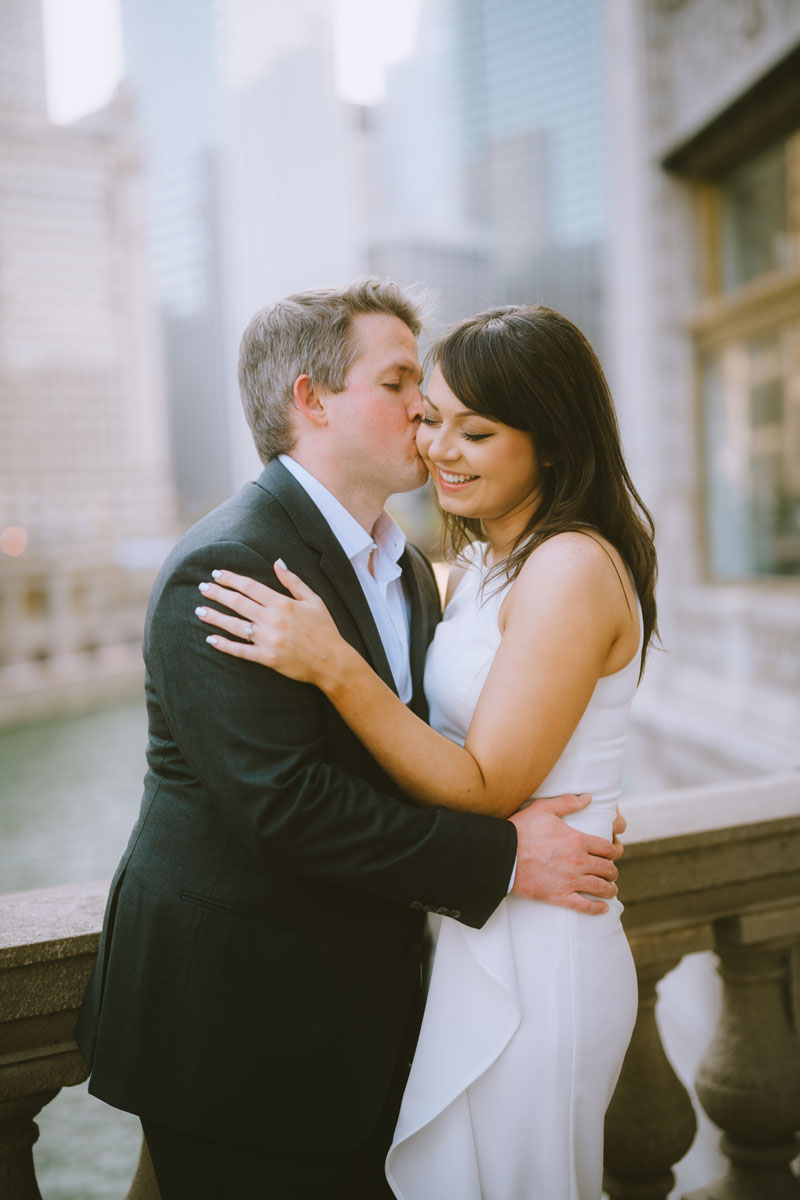 dreamy wrigley building true color engagement photographer