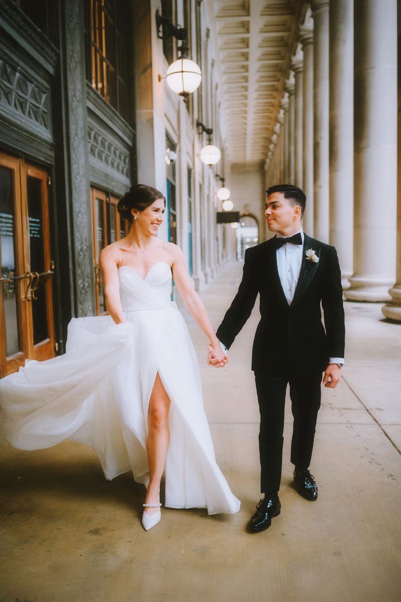 dreamy union station wedding light and bright photographer