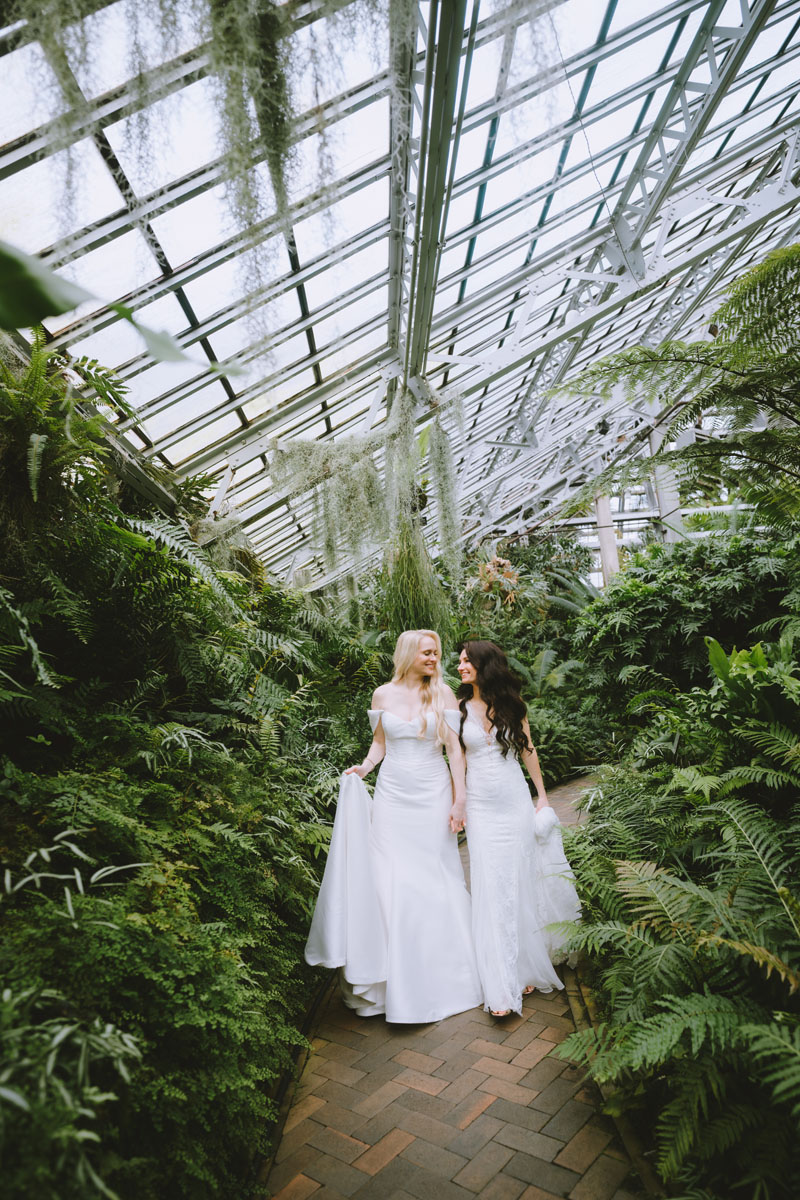 garfield conservatory wedding two brides real moments photographer
