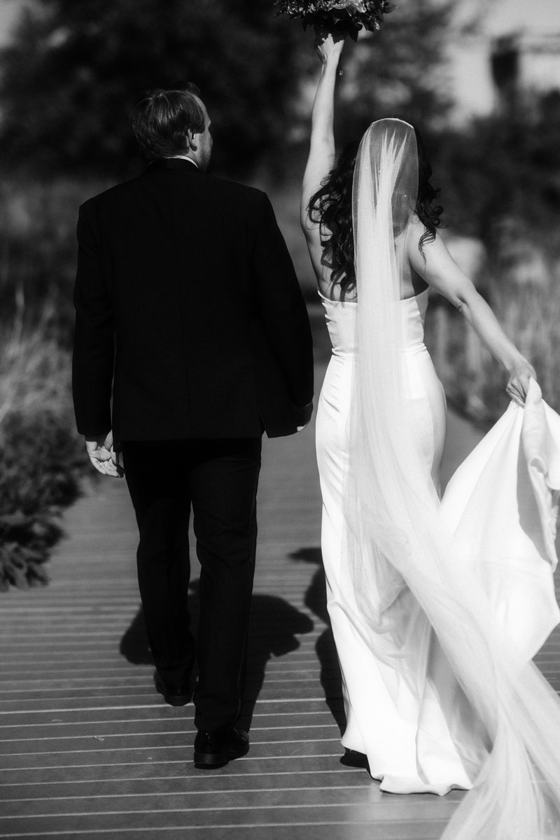 lincoln park south pond wedding dreamy moody black and white photographer