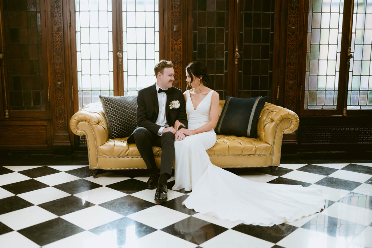 Blackstone Hotel Wedding English Room, bride and groom first look, documentary wedding photographer