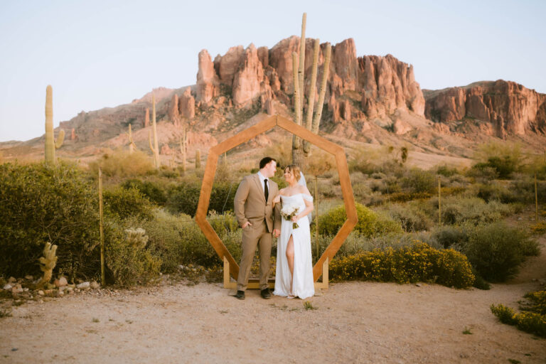 Pink Desert Lost Dutchman Wedding // Mallory + James