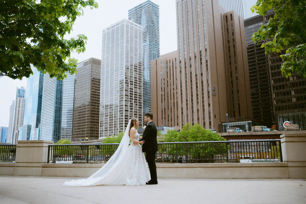 True Color Chicago Riverwalk Wedding Photographer