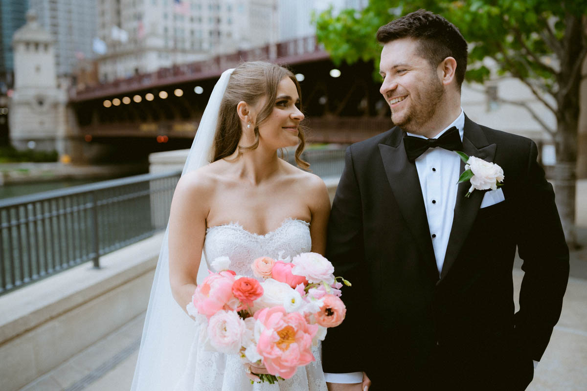 True Color Chicago Riverwalk Wedding Photographer