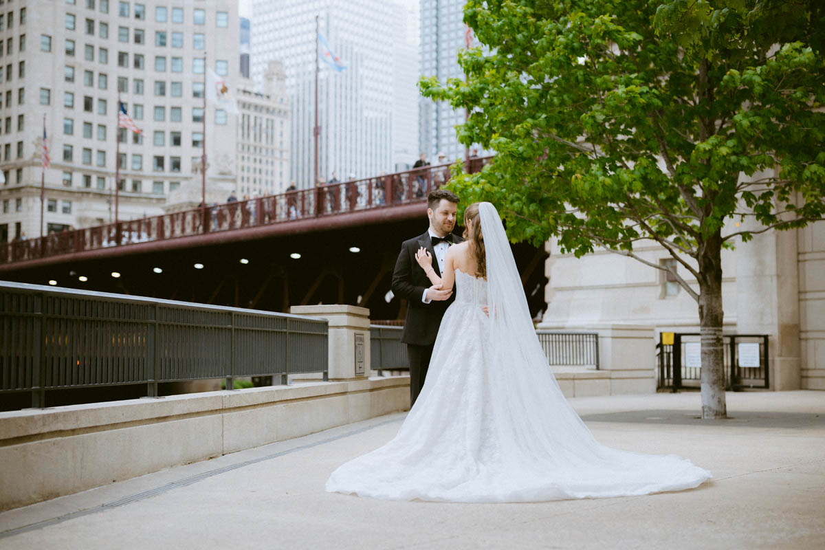 True Color Chicago Riverwalk Wedding Photographer