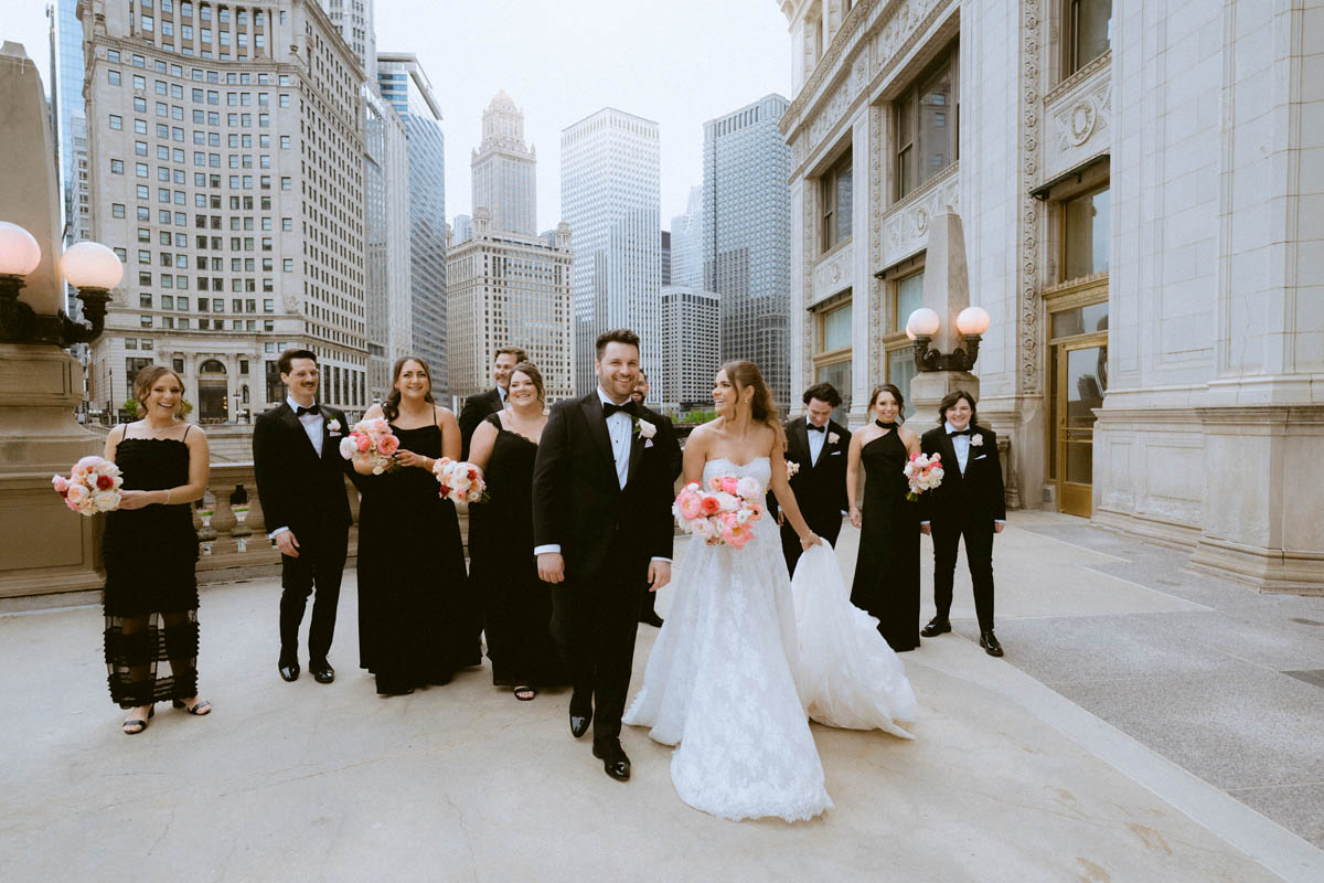 True Color Chicago Wrigley Building Wedding Photographer