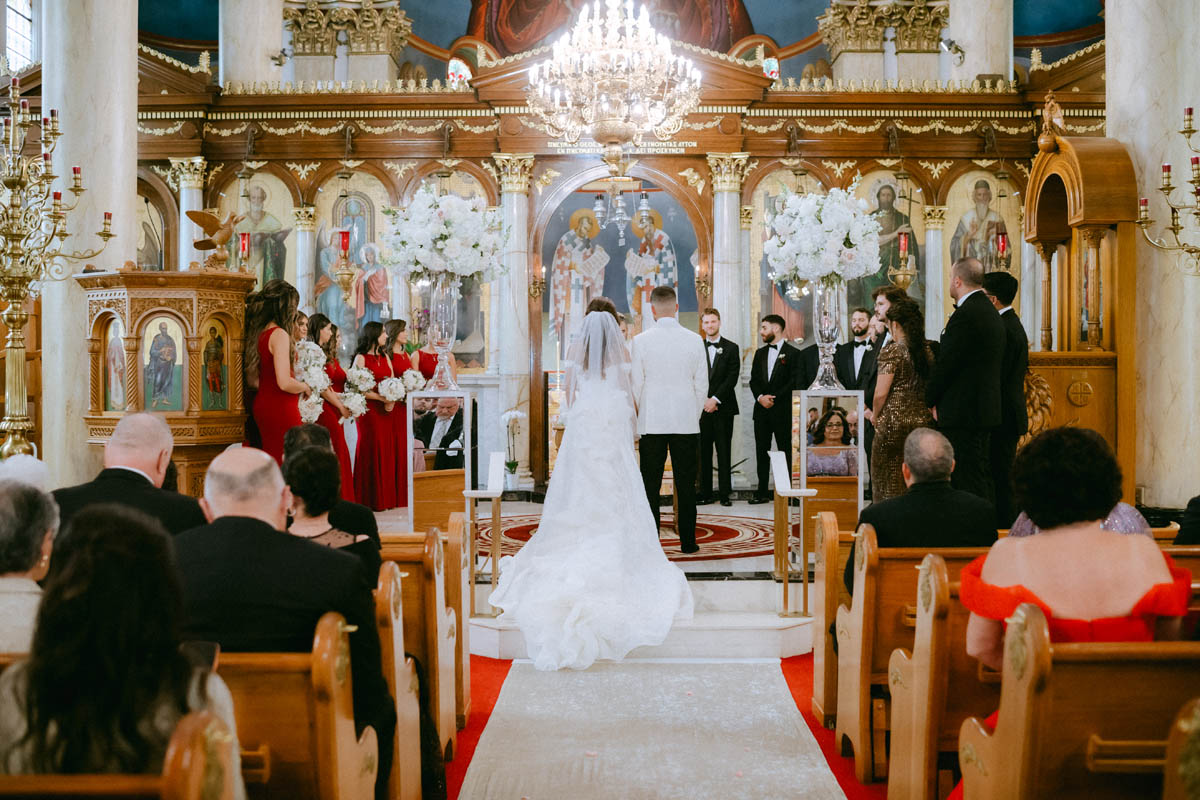 Wedding ceremony at Annunciation Greek Orthodox Cathedral