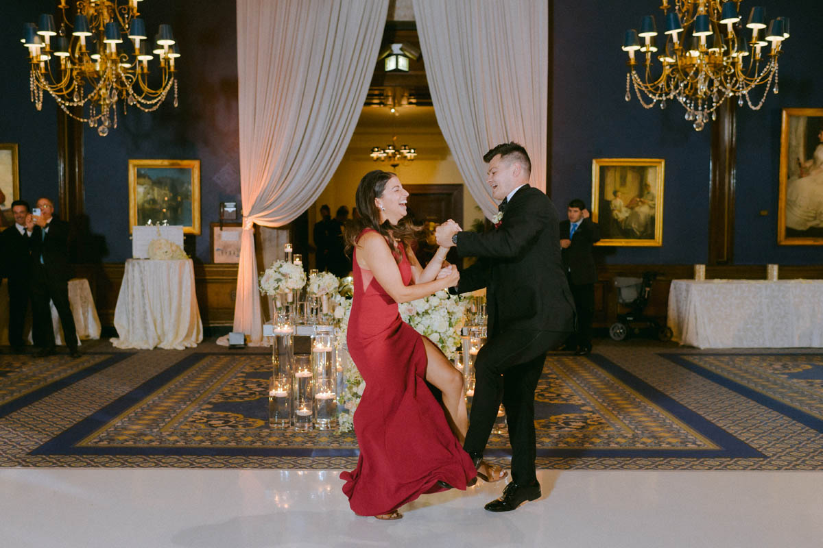 Bridesmaid and groomsman entrance at Union League Club