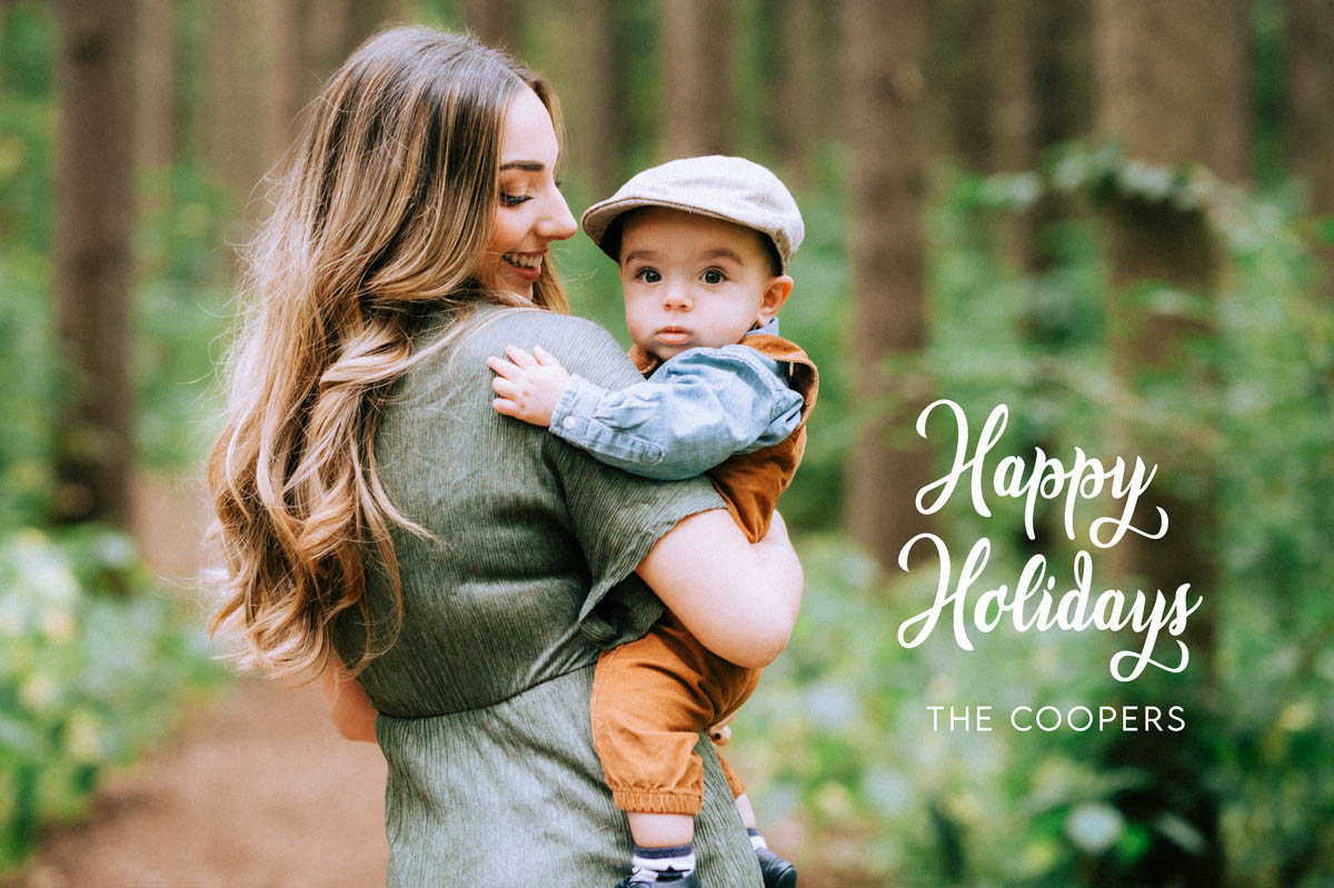 Morton Arboretum Chicago Fall Family Mini Holiday Cards