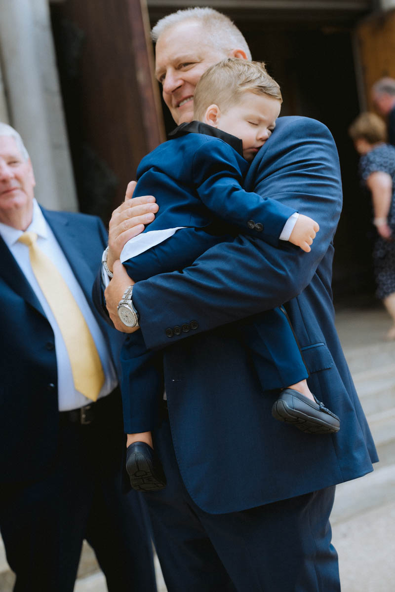 Little ring bearer is sound asleep