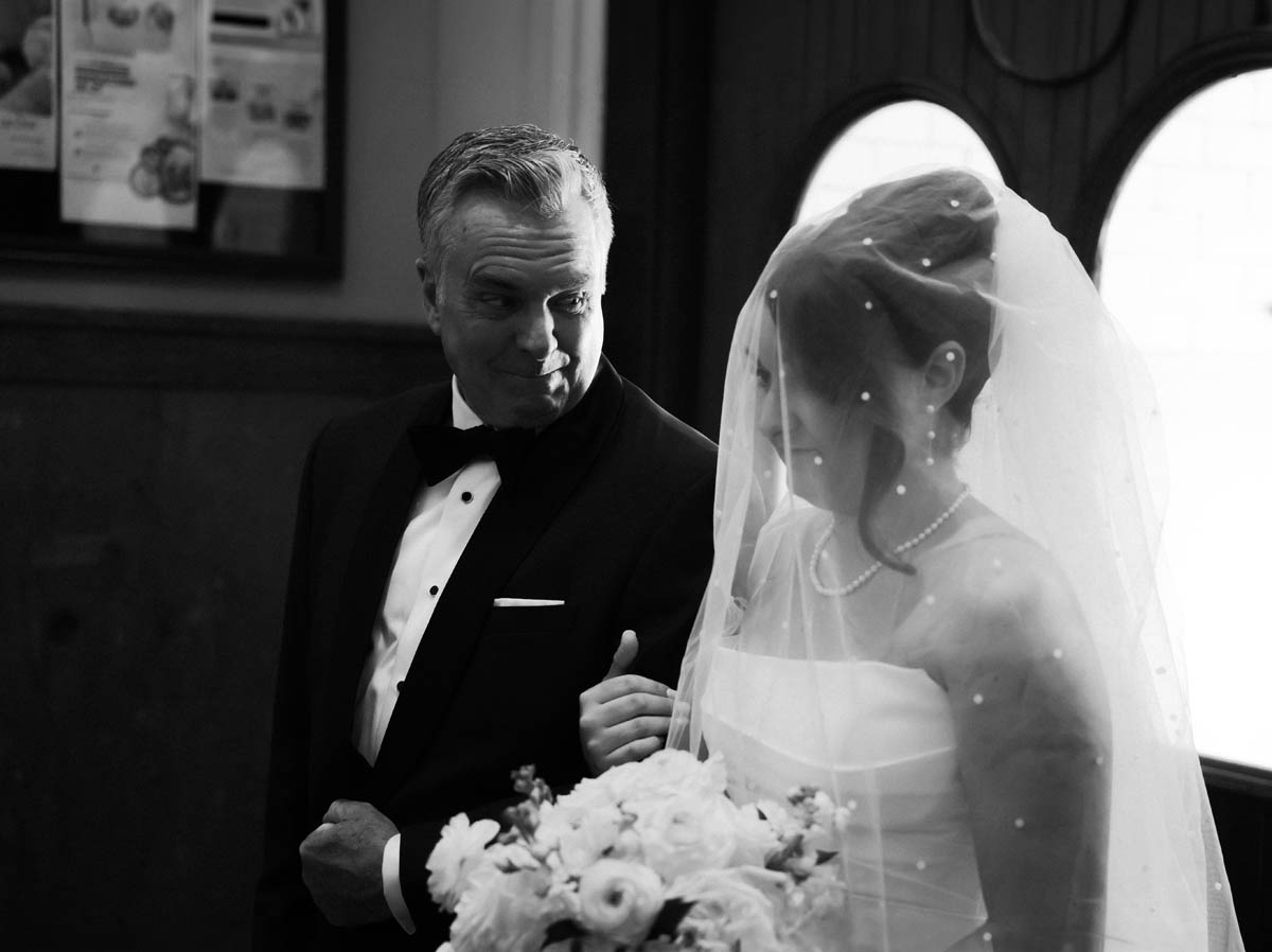Bride share a sweet moment with her dad