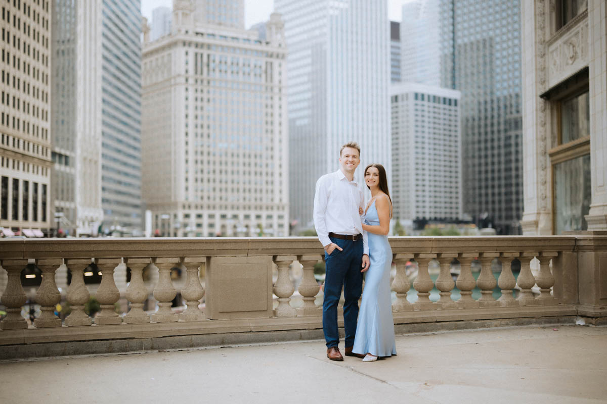 Riverwalk couple portrait